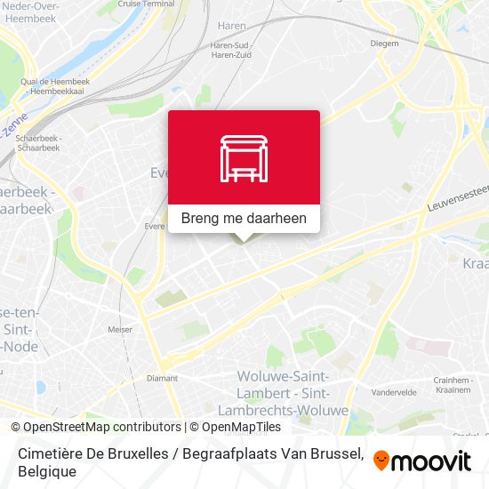 Cimetière De Bruxelles / Begraafplaats Van Brussel kaart