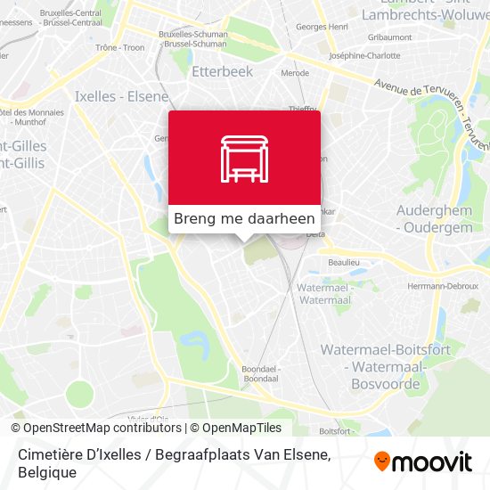 Cimetière D’Ixelles  / Begraafplaats Van Elsene kaart