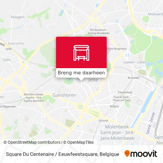 Square Du Centenaire / Eeuwfeestsquare kaart