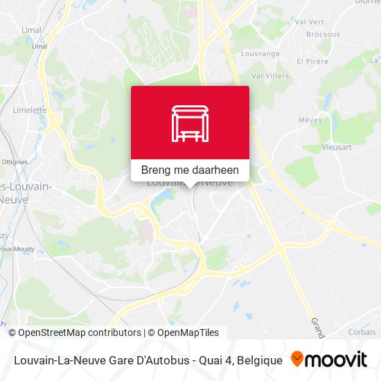 Louvain-La-Neuve Gare D'Autobus - Quai 4 kaart