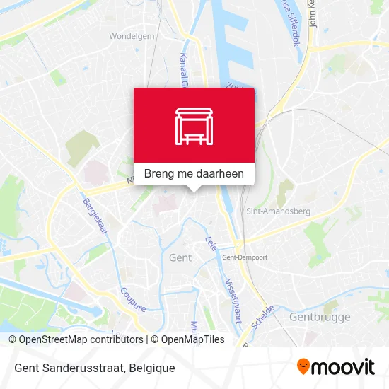 Gent Sanderusstraat kaart