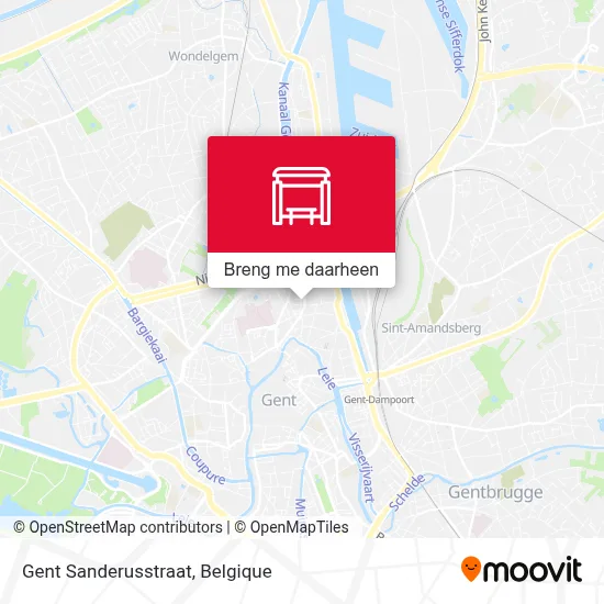 Gent Sanderusstraat kaart