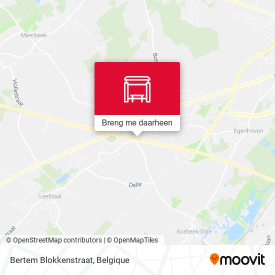 Bertem Blokkenstraat kaart