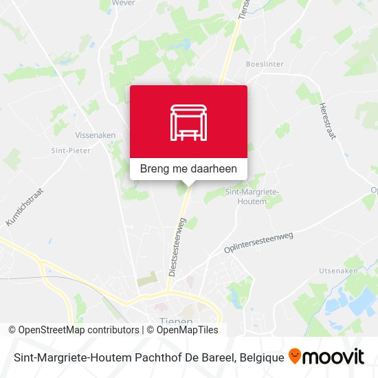 Sint-Margriete-Houtem Pachthof De Bareel kaart
