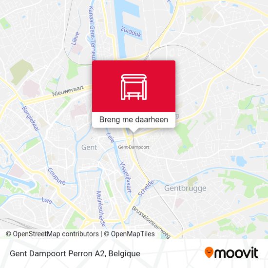 Gent Dampoort Perron A2 kaart