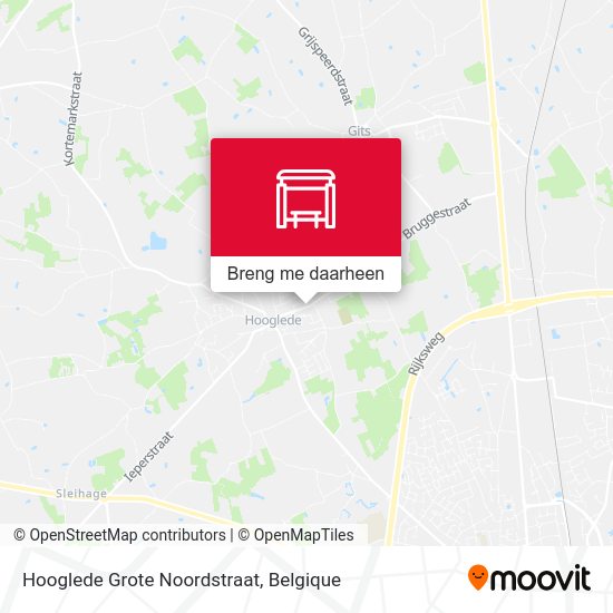 Hooglede Grote Noordstraat kaart