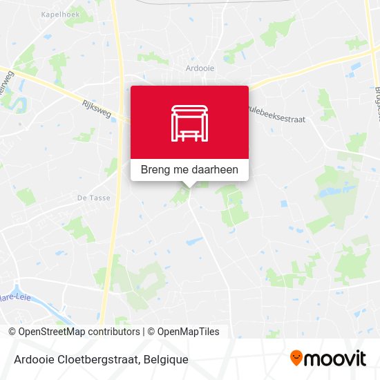 Ardooie Cloetbergstraat kaart