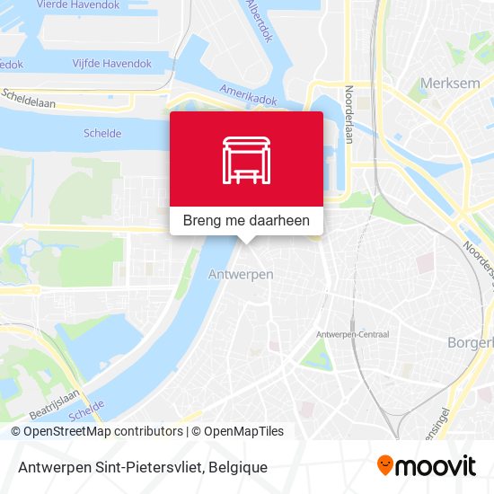 Antwerpen Sint-Pietersvliet kaart