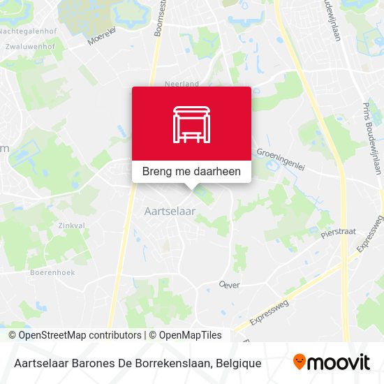 Aartselaar Barones De Borrekenslaan kaart