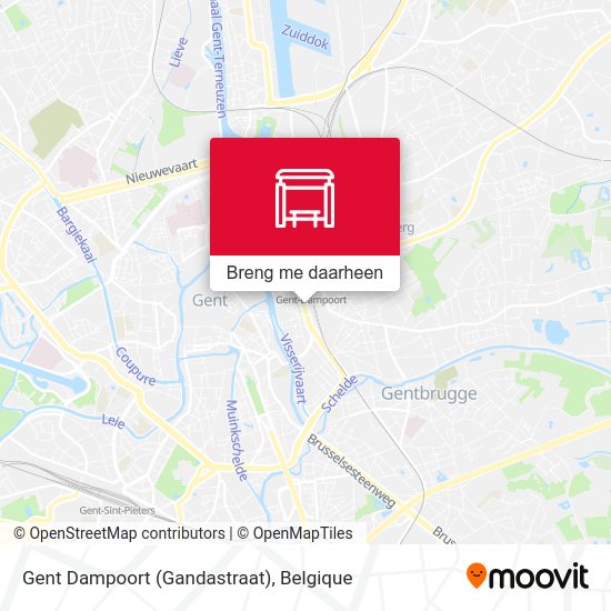 Gent Dampoort (Gandastraat) kaart