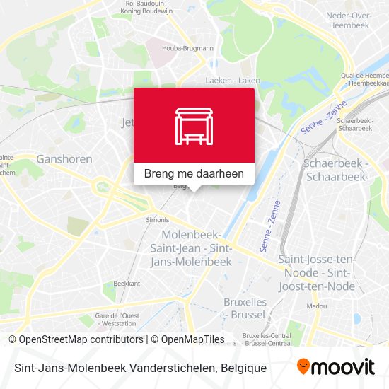 Sint-Jans-Molenbeek Vanderstichelen kaart