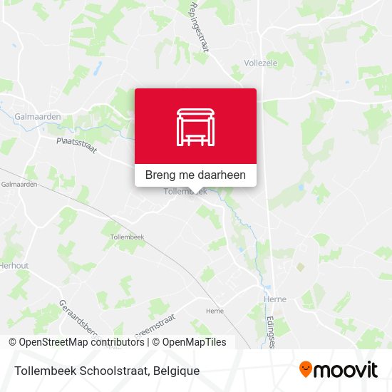 Tollembeek Schoolstraat kaart