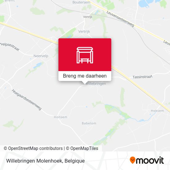 Willebringen Molenhoek kaart