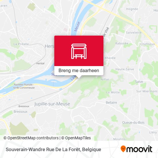 Souverain-Wandre Rue De La Forêt kaart