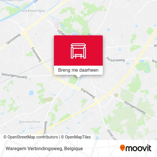 Waregem Verbindingsweg kaart