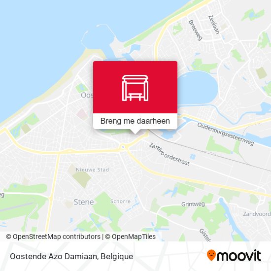 Oostende Azo Damiaan kaart