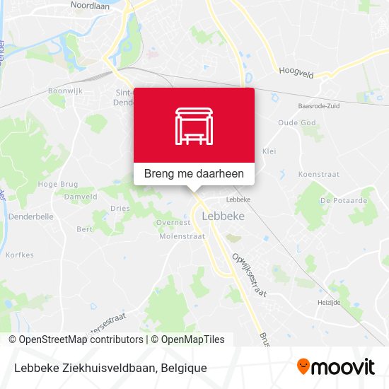 Lebbeke Ziekhuisveldbaan kaart