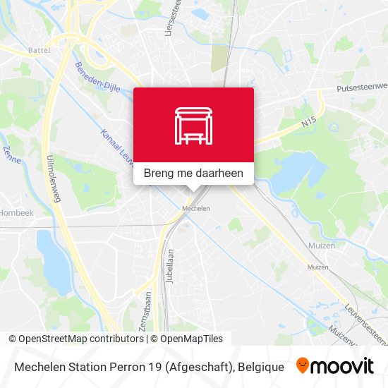 Mechelen Station Perron 19 (Afgeschaft) kaart