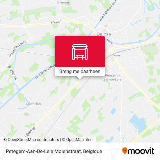 Petegem-Aan-De-Leie Molenstraat kaart