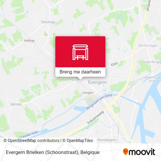 Evergem Brielken (Schoonstraat) kaart