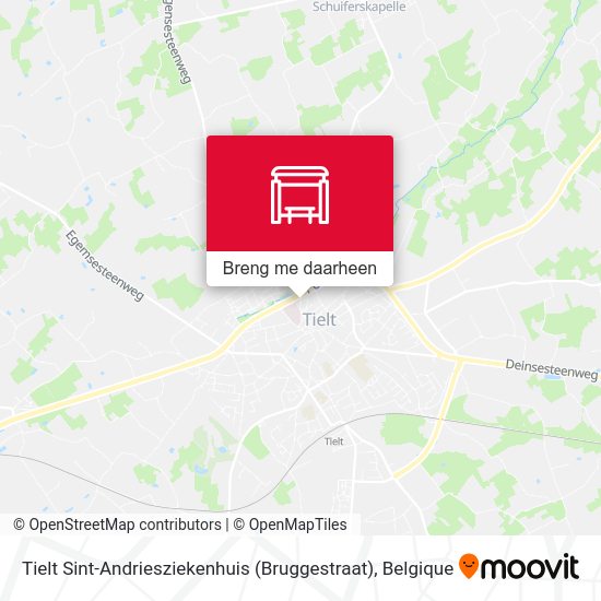 Tielt Sint-Andriesziekenhuis (Bruggestraat) kaart