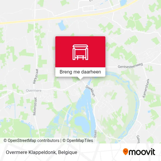Overmere Klappeldonk kaart