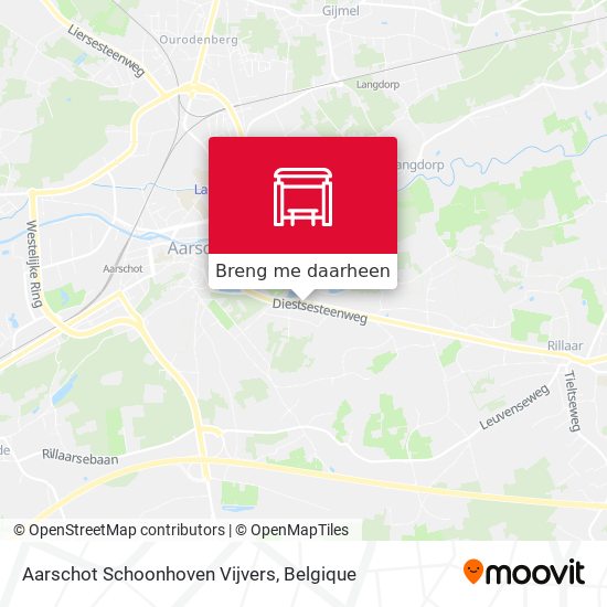 Aarschot Schoonhoven Vijvers kaart