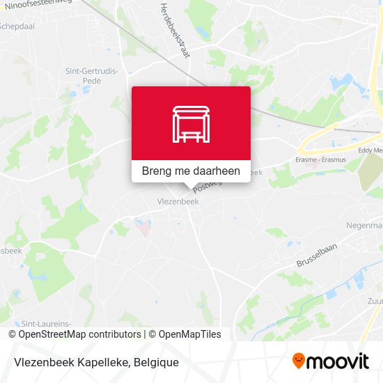 Vlezenbeek Kapelleke kaart