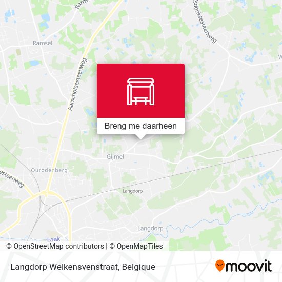 Langdorp Welkensvenstraat kaart