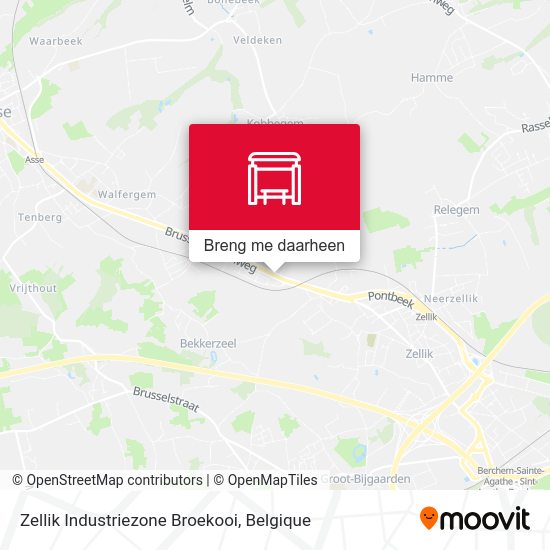 Zellik Industriezone Broekooi kaart