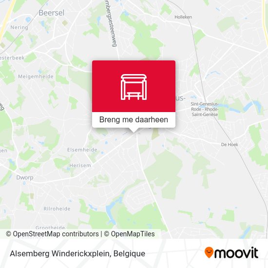 Alsemberg Winderickxplein kaart