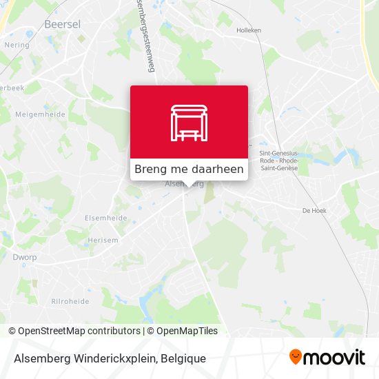 Alsemberg Winderickxplein kaart