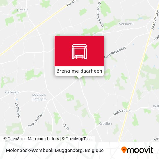 Molenbeek-Wersbeek Muggenberg kaart