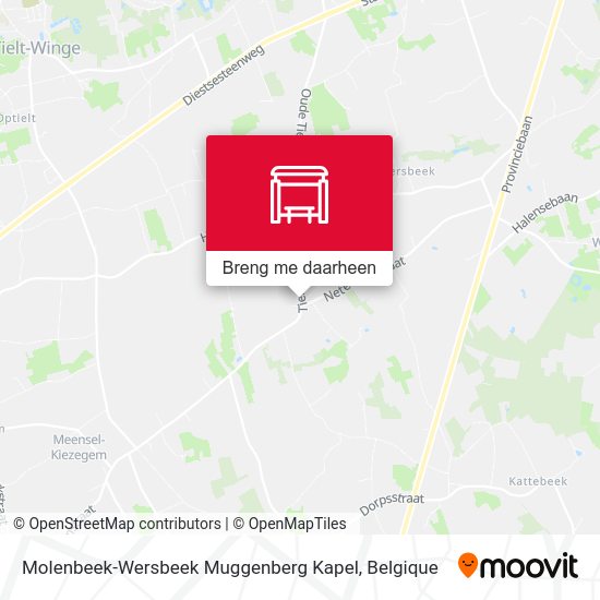 Molenbeek-Wersbeek Muggenberg Kapel kaart