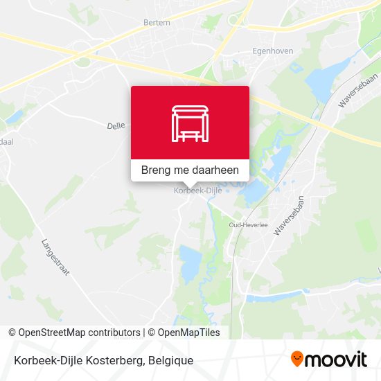 Korbeek-Dijle Kosterberg kaart