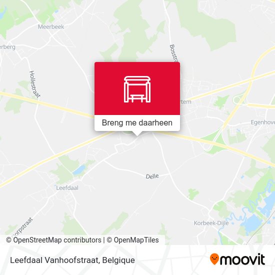 Leefdaal Vanhoofstraat kaart