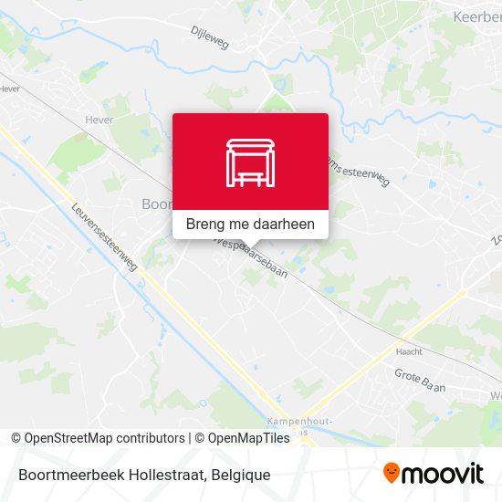 Boortmeerbeek Hollestraat kaart