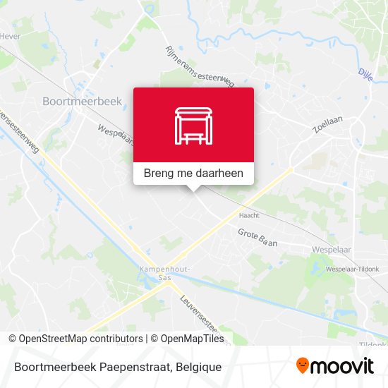 Boortmeerbeek Paepenstraat kaart