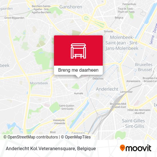 Anderlecht Kol.Veteranensquare kaart