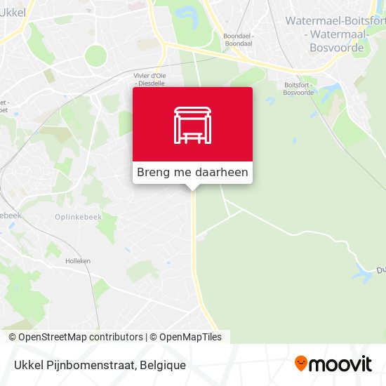 Ukkel Pijnbomenstraat kaart