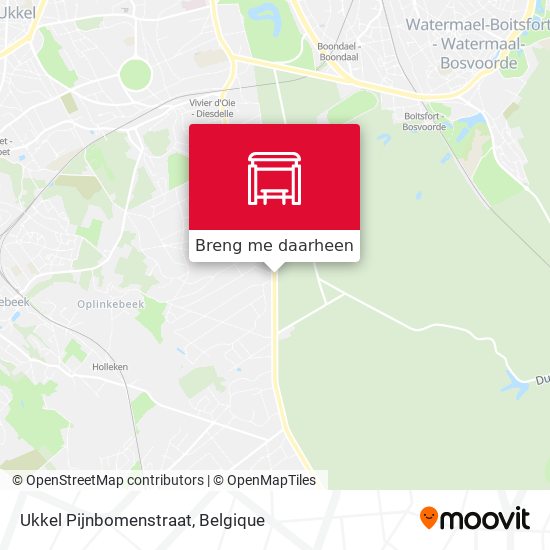 Ukkel Pijnbomenstraat kaart