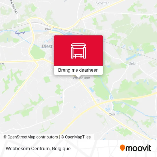 Webbekom Centrum kaart