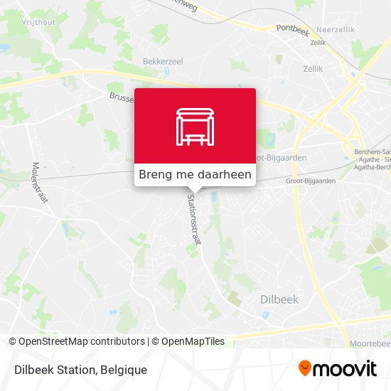 Dilbeek Station kaart