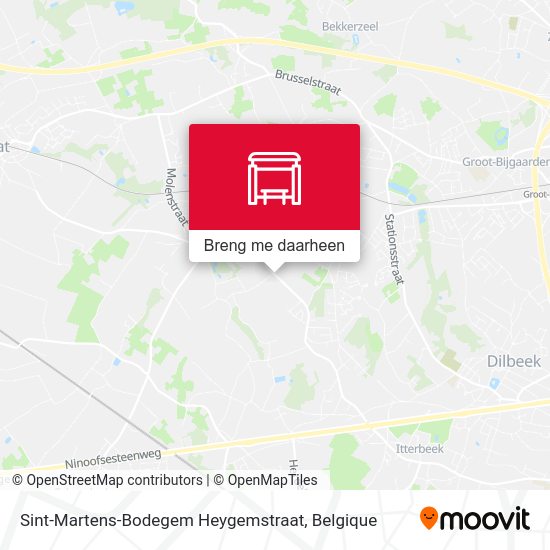 Sint-Martens-Bodegem Heygemstraat kaart