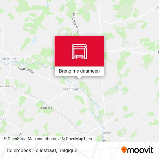 Tollembeek Hollestraat kaart