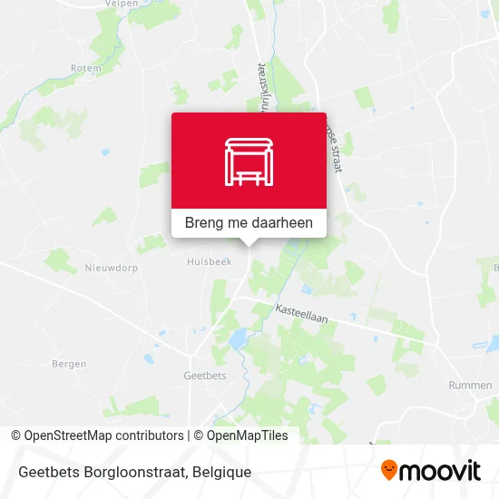 Geetbets Borgloonstraat kaart