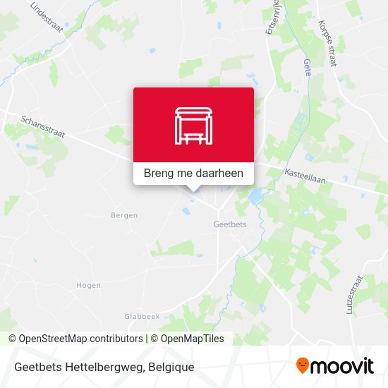 Geetbets Hettelbergweg kaart
