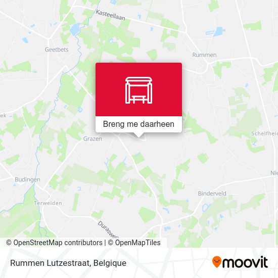 Rummen Lutzestraat kaart