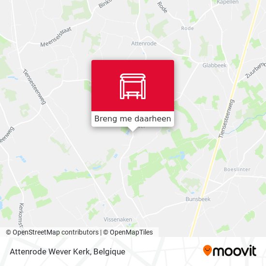 Attenrode Wever Kerk kaart