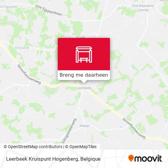 Leerbeek Kruispunt Hogenberg kaart